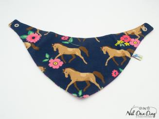Sabberdichtes Halstuch Pferd blau 