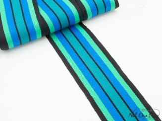 Webband gestreift, blau 40 mm 