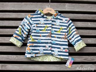 Wendejacke Gr. 62/68, Tiere mit Fahrzeugen 