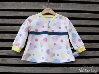 Tunika Gr. 74/80 bunte Aquarellpunkte 