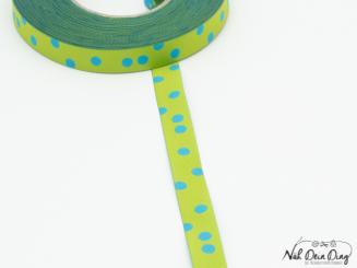 Webband gepunktet grün-türkis 