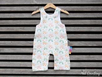 Trägerhose Musselin Gr. 62 Regenbögen 