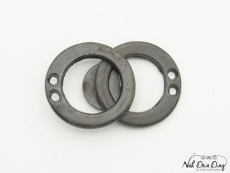 Metallschließe, brüniert, 30 mm 