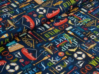 Baumwollstoff Lake Life 