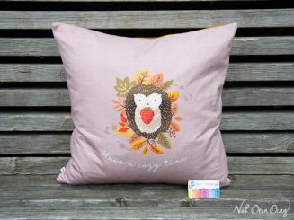 Kissenbezug 40x40 cm Igel Erdbeere 