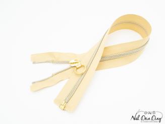 Reißverschluß teilbar, gold, 40 cm 