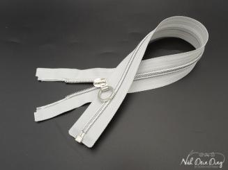 Reißverschluß teilbar, silber, 40 cm 