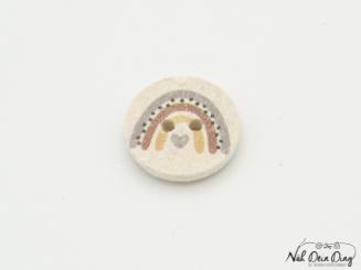 Knopf, 15 mm, 2Loch, Regenbogen 