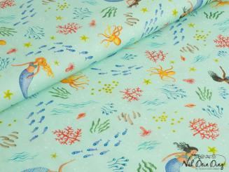 Baumwollstoff Meerjungfrau 