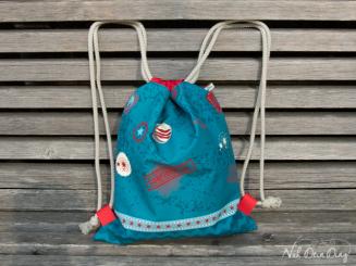 Turnbeutel-Rucksack Softshell Weltraum rot 