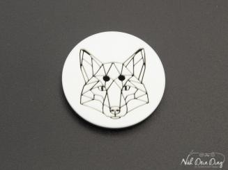 Knopf, 2-Loch, 28 mm, Fuchs 