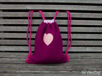 Turnbeutel-Rucksack Wollwalk beere 