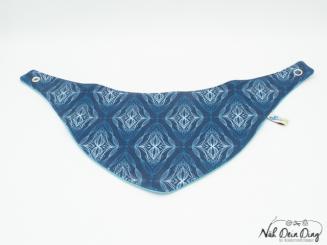 Sabberdichtes Halstuch Muster blau 