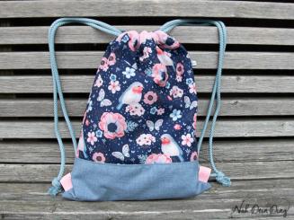 Turnbeutel-Rucksack Softshell Vögel 