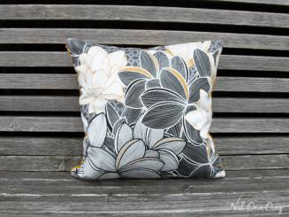 Kissenbezug 40x40 cm große Blumen Bouclé 