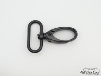 Karabinerhaken 30 mm schwarz 