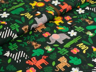 Baumwollstoff Rainforest friends 