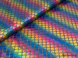 Tüll, mit Regenbogen Glitzerschuppen 