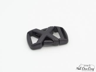 Steckschnalle, schwarz, 20 mm 