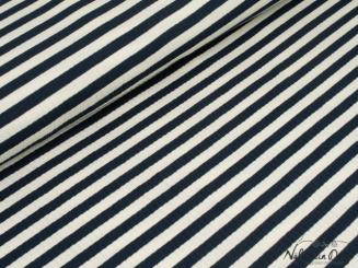 Rippjersey, blau/weiß gestreift 