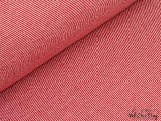 Bündchen fein geringelt rot/weiß 