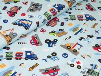 Baumwollstoff Fahrzeuge 