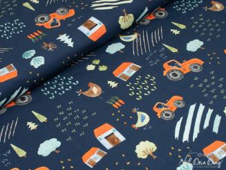 Jersey Traktor, blau 