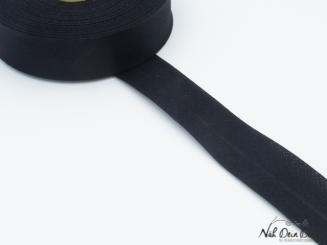 Baumwoll-Schrägband gefalzt 60/30 schwarz 