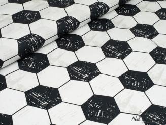 Baumwollstoff Fußballsechseck 