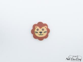 Knopf Holz, 2-Loch, Löwe, 15 mm 