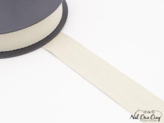 Baumwoll-Gurtband, 30 mm, beige 