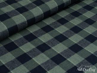 Flanell, Karo blau/grün 