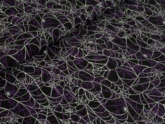 Baumwollstoff Spinnweben 