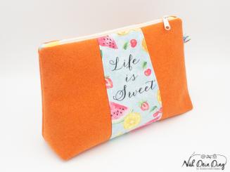 Reißverschlusstasche Life is sweet 