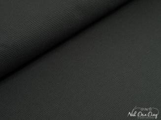 Waffeljersey, uni, dunkelgrau 