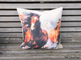 Kissenbezug 40x40 cm Pferde 