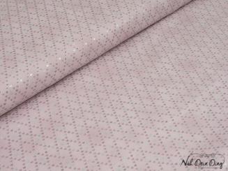 Baumwollstoff Herzchen, rosa/silber 