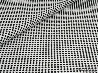 Baumwollstoff Dot schwarz/weiß 