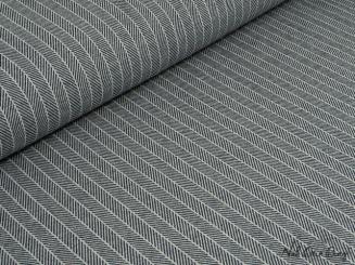 Jacquard-Jersey Fischgrät, blau 