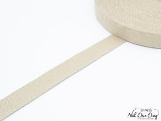 Baumwollgurtband 25 mm beige 