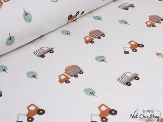 Sweat beige mit Bagger und LKW 