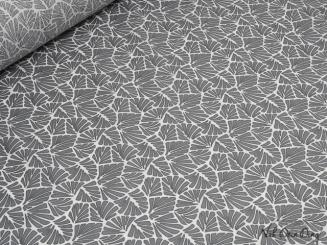 Baumwolle beschichtet, Fächer, grau 