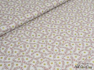 Baumwollstoff, Zweige mit gold 