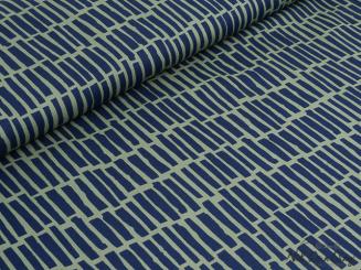 Baumwollstoff Stripes, grün/blau 