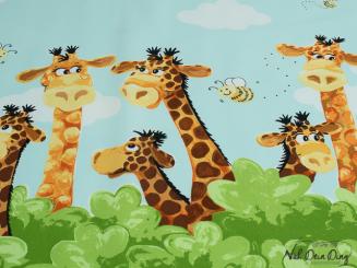 Baumwollstoff, Bordüre Giraffe 