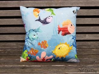 Kissenbezug 40x40 cm Fische bunt 