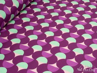 Baumwolle beschichtet, grafic, lila 