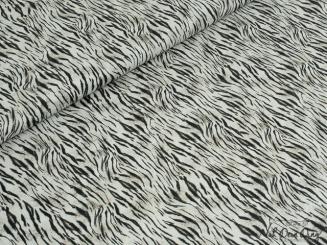 Baumwollstoff, Tierprint, weißer Tiger 