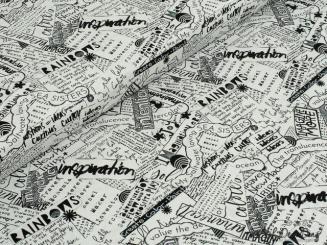 Baumwollstoff Scribble 