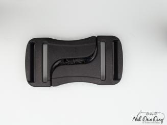 Steckschnalle, Kunststoff, 25 mm schwarz 